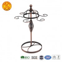 Cheapest Home classical decorative chrome plated Metal stainless steel 6 Holders hanging wine glass holder